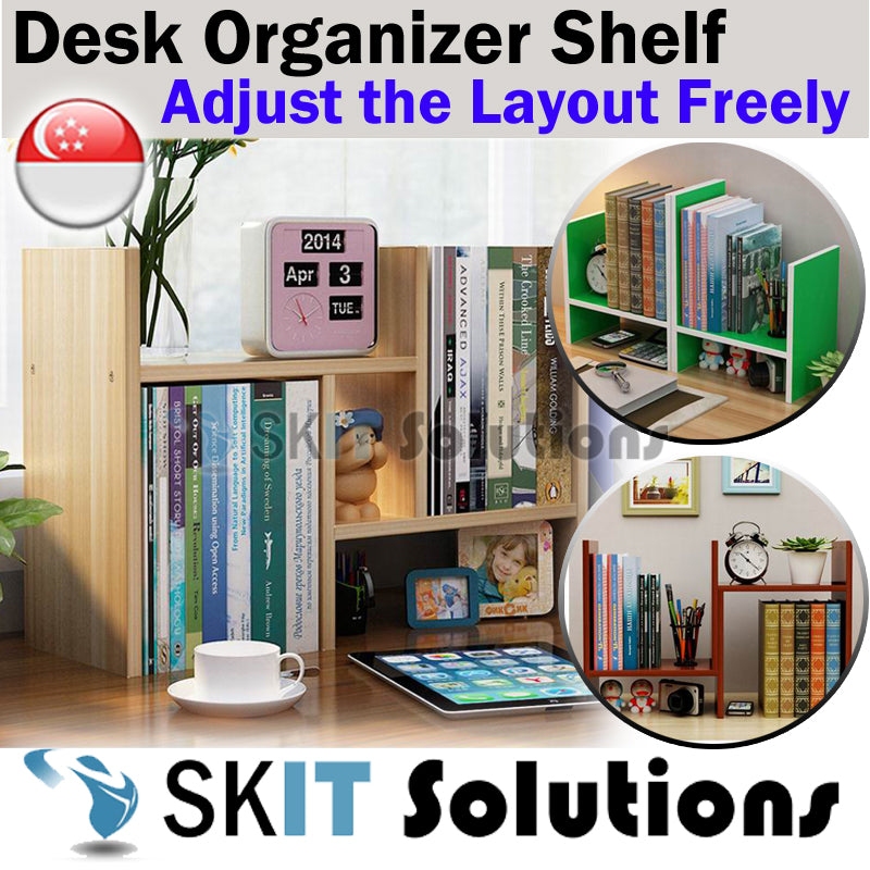 ★ Desk Organiser Shelf ★ Desktop Table Bookshelf Storage Rack Organizer Book Document Files Letter ★