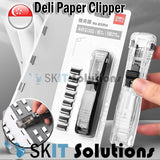Deli Paper Clipper Fixer Stationery Refill Metal Stapler Paper Clip Document Binder Office Supplies