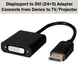 Displayport to DVI (24+5) Adapter Converter TV Projector PC Computer Laptop