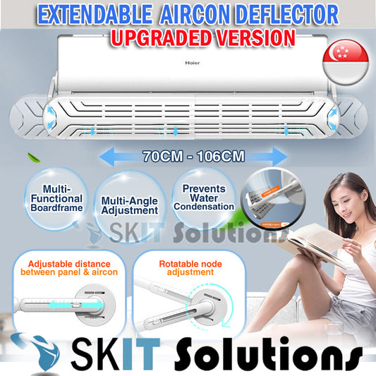 Extendable Aircon Deflector Wind Spread Air Conditioner Windshield AC Block Blowing Anti Direct Blow