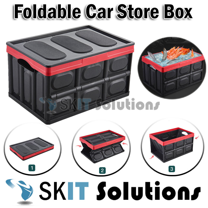 30L / 55L Foldable Car Boot Storage Box Collapsible Organizer