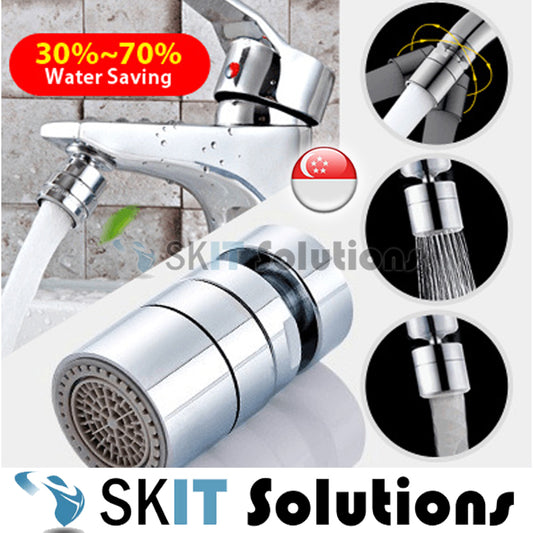 360 Degree Rotate Tap Faucet Aerator Extender Kitchen Bathroom Splash Filter Nozzle Spray Head Tools