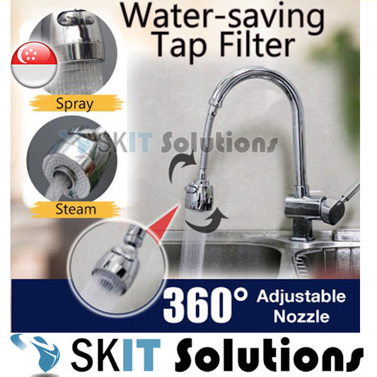 360 Degree Rotate Tap Faucet Aerator Extender Kitchen Bathroom Splash Filter Nozzle Spray Head Tools