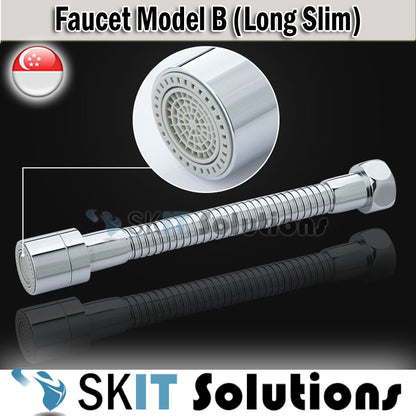 360 Degree Rotate Tap Faucet Aerator Extender Kitchen Bathroom Splash Filter Nozzle Spray Head Tools