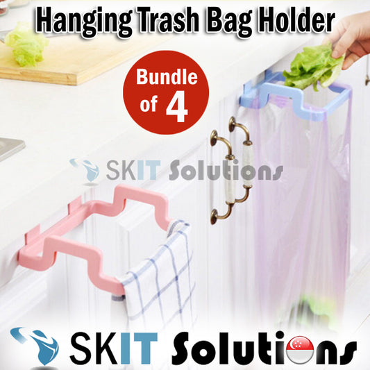 Hanging Trash Bag Towel Holder Kitchen Drawer Cabinet Door Storage Rubbish Garbage Plastic Handle