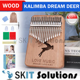 Kalimba 17 Key Thumb Piano African Mbira Acoustic Musical Instruments Kids Adult Beginner Music Gift