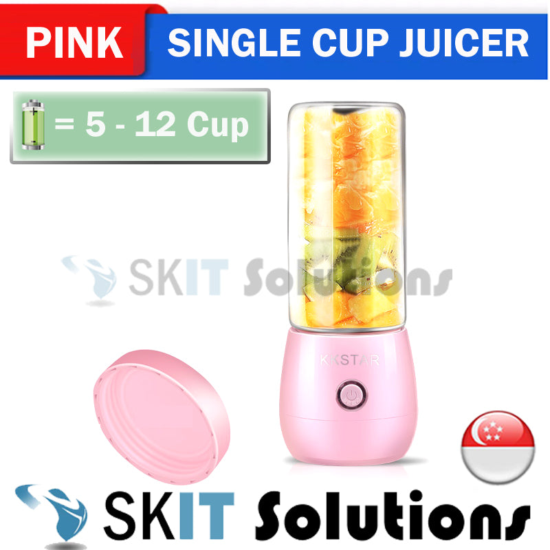 Portable Mini Rechargeable Juicer Cup★Single/Double Cup★Juice Blender Smoothie Borosilicate Glass★