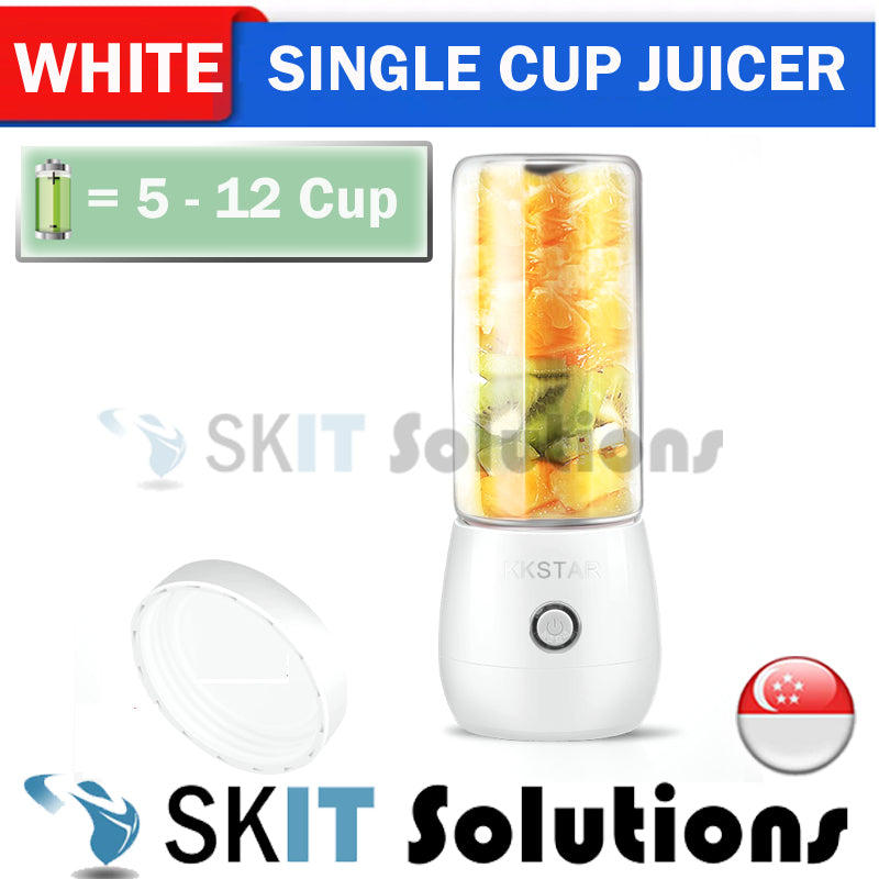 Portable Mini Rechargeable Juicer Cup★Single/Double Cup★Juice Blender Smoothie Borosilicate Glass★