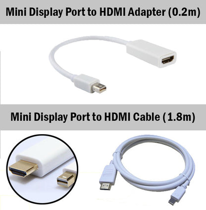 Mini Display Port Thunderbolt to HDMI Cable Adapter Apple MacBook Pro Air Mini