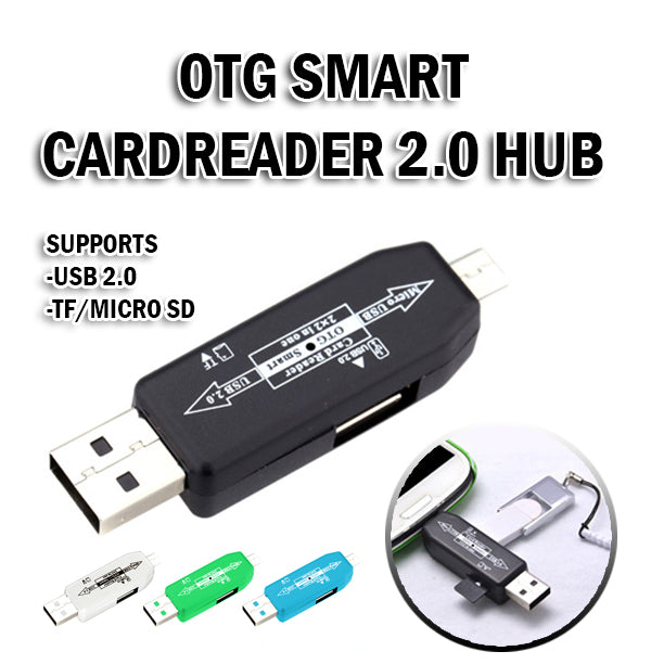 O2 Card Reade OTG Smart Card Reader 2.0 Hub Connection Kit for USB and Micro USB – SK ...