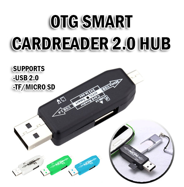 OTG Smart Card Reader 2.0 Hub Connection Kit for USB and Micro USB