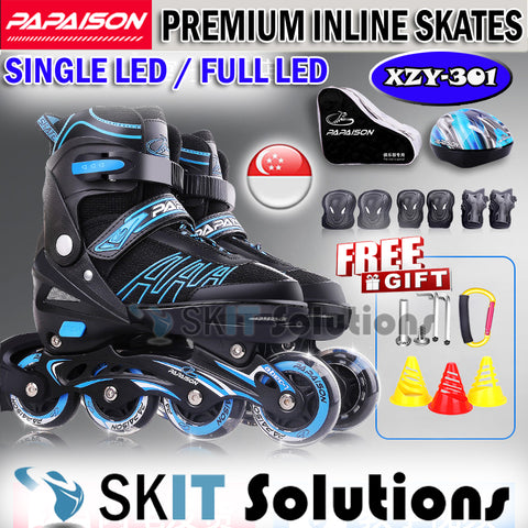 PAPAISON XZY-301 Adjustable Inline Roller Skates Blade Scooter Skating for Kids Adults
