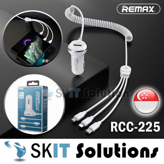 REMAX RCC-225 Thunder One-To-Three USB Fast Car Charger 3.1A