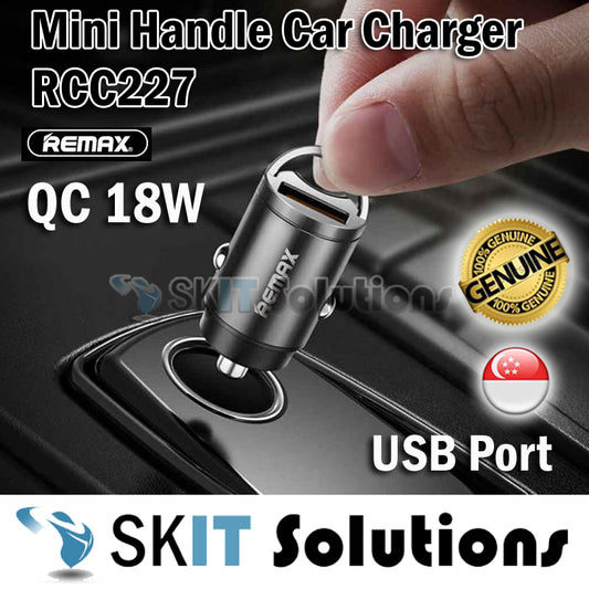 Remax RCC227 Lindo QC 18W Car Cigarette Charger Adapter with USB Output