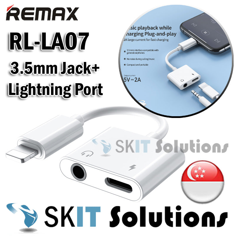 Remax RL-LA07 Lightning Port+3.5mm Audio Adapter Converter 