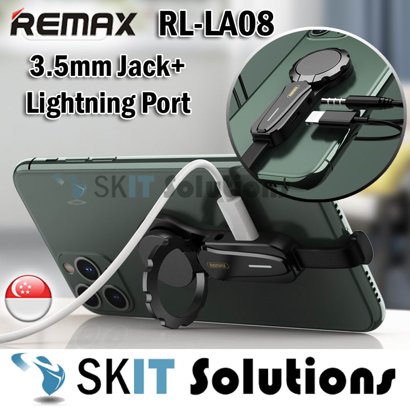 Remax RL-LA08 3.5mm Audio+Lightning Adapter Converter with Ring