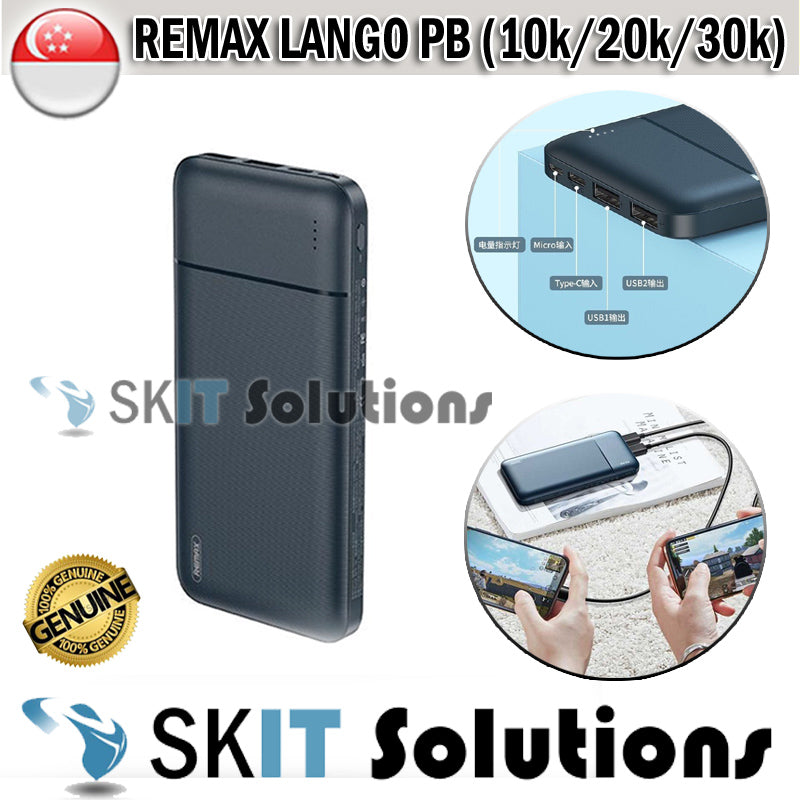 Remax Portable Charger Charging Battery Lightweight Powerbank Safe Reliable Lango Series 10k 20k 30k