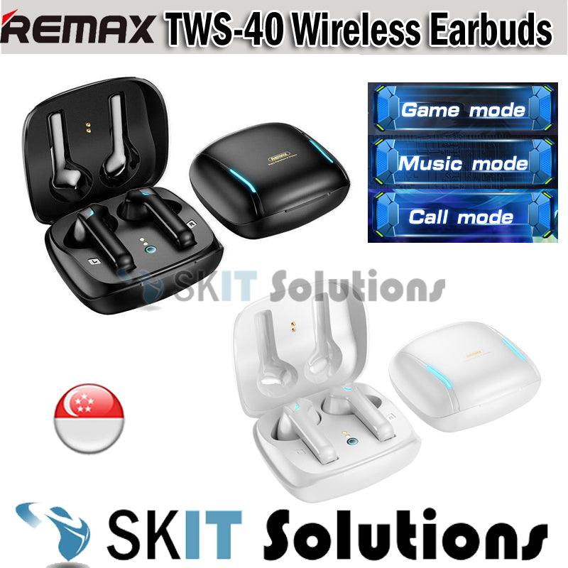 Remax TWS-40 True Wireless Earbuds Bluetooth for Gaming Music No Latency Earpiece Headset Headset