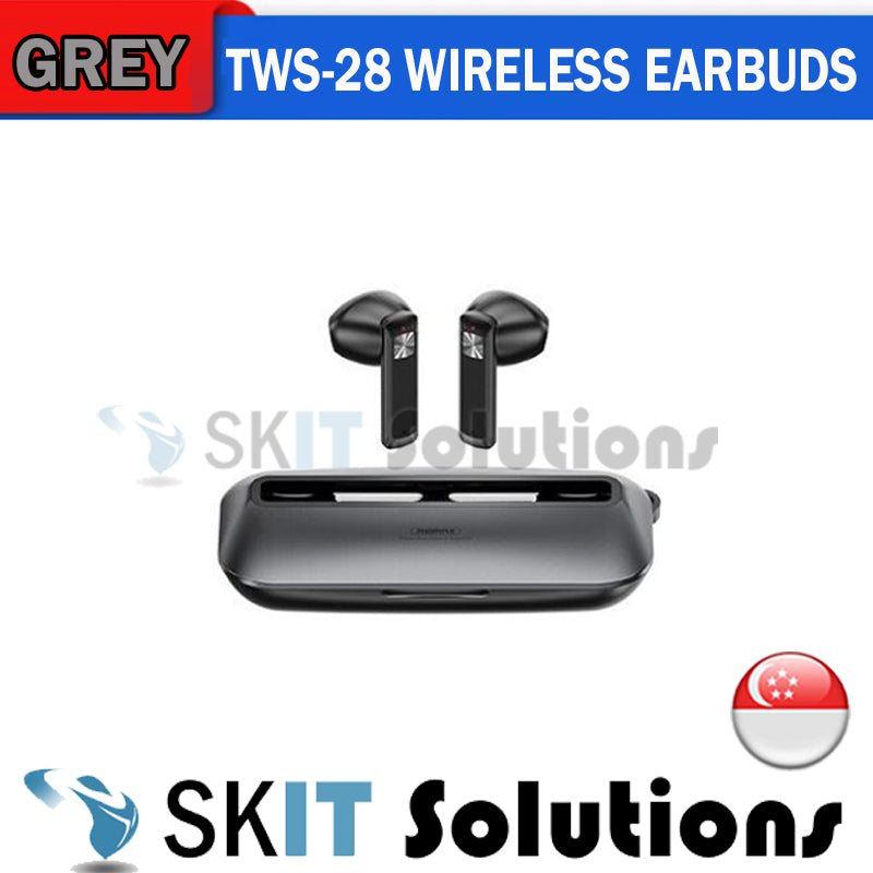 Remax TWS-28 True Wireless Earbuds Bluetooth Touch Ultrathin Metal Music Call Headset Earpiece Mic