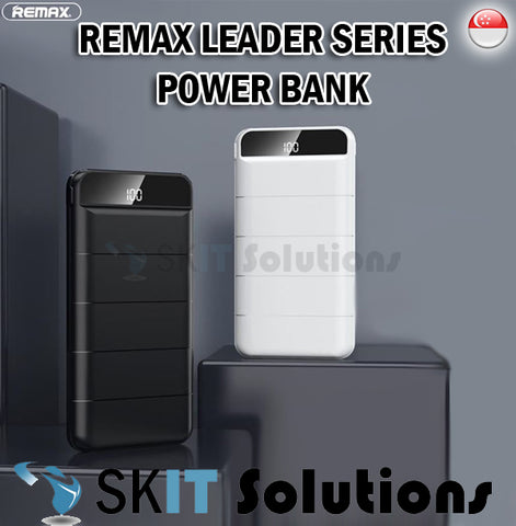 Remax Leader Series Power Bank 10000mAh 20000mAh 30000mAh Fast Charging Digital Display Dual Output