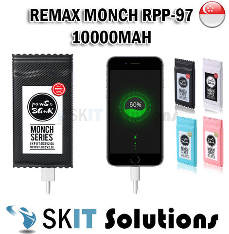 Remax Monch Powerbank Portable Charger 10000mAh RPP-97 Fast Charging Battery Level Indicator Durable