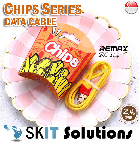 Remax Chips Data Cable RC-114 for Lightning / Micro / Type-C ★ 2.4A Fast Charge