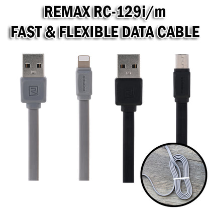 Remax Data Cable Fast Pro iPhone Lightning Samsung Android Micro USB Wire RC-129i RC-129m