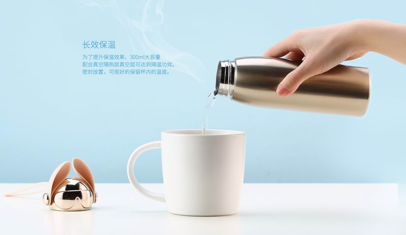 Remax RT-CUP62 Cool Dog Vacuum Cup Stainless Steel Tea Water Bottle Tumbler