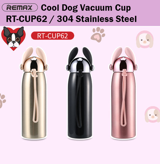 Remax RT-CUP62 Cool Dog Vacuum Cup Stainless Steel Tea Water Bottle Tumbler