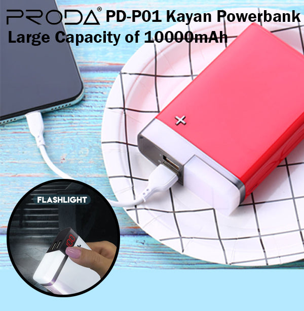 Proda Remax PD-P01 Kayan Powerbank Power Bank 10000mAh Portable Charger Phone