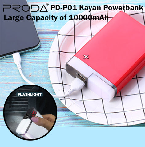 Proda Remax PD-P01 Kayan Powerbank Power Bank 10000mAh Portable Charger Phone