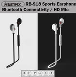 Remax RB-S18 Sports Bluetooth Earphone Earpiece Exercise Gym Music Handsfree