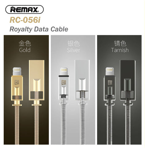 Remax RC-056i Royalty 1 Metre Super Fast Charging and Data Transfer Metal Cable
