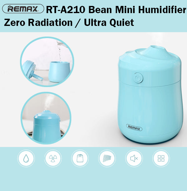 Remax RT-A210 Bean Mini Humidifier Air Purifier Diffuser Mist Spray No Radiation