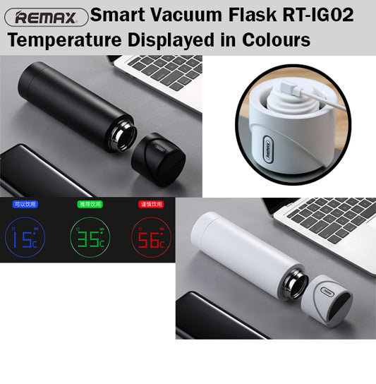 Remax RT-IG02 Future Smart Vacuum Flask Water Bottle Tumbler Hot Cold Thermal