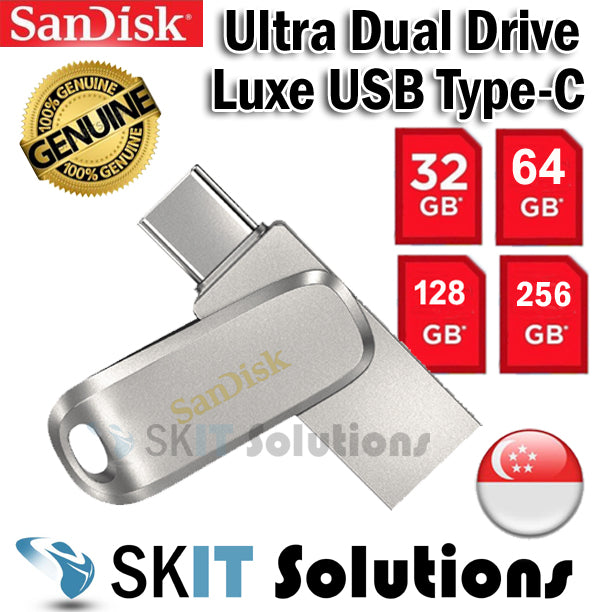 ★SanDisk Ultra Dual Drive Luxe USB Type-C Flash Thumb OTG Thumbdrive Memory Storage 32/64/128/256GB★