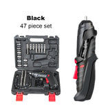 47pcs 3.6V Mini Cordless Electric Screwdriver Drill Power Tool Box Kit Rechargeable Screw Driver Set