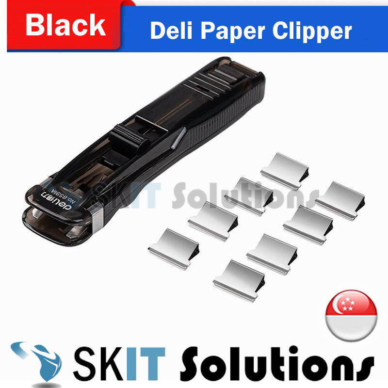 Deli Paper Clipper Fixer Stationery Refill Metal Stapler Paper Clip Do ...