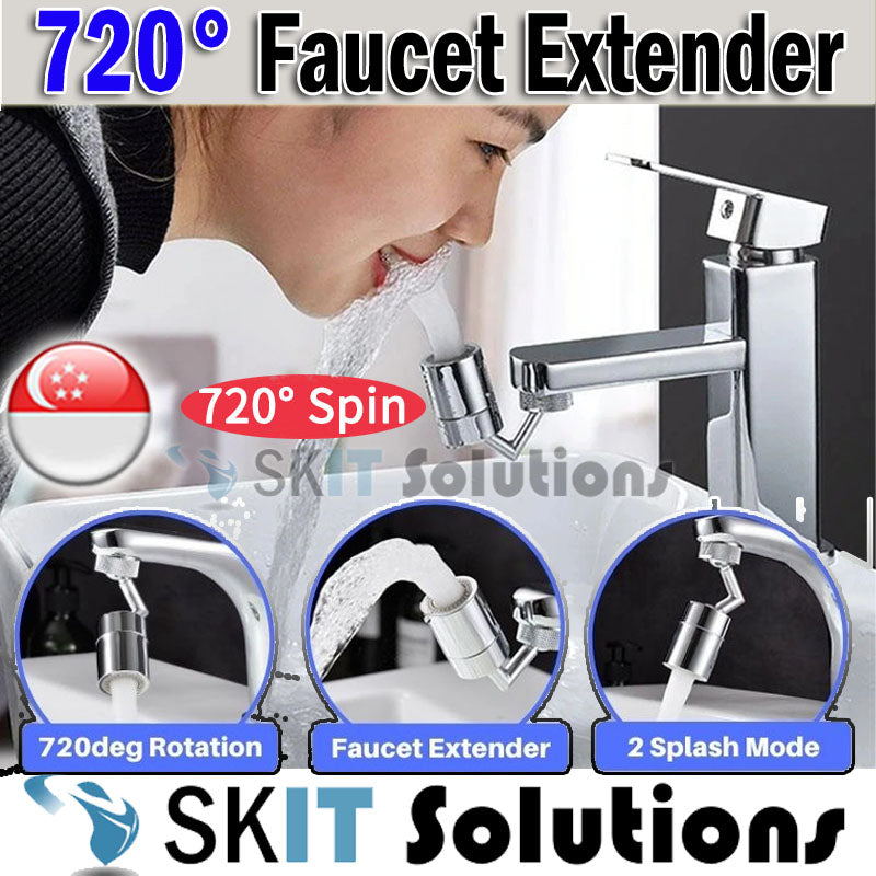 720 Degree Rotate Tap Faucet Aerator Extender Kitchen Bathroom Splash Filter Nozzle Spray Head Tools