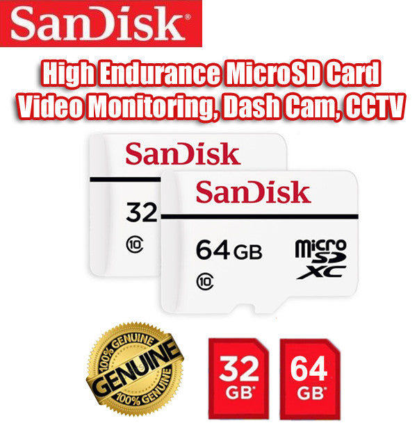 Sandisk High Endurance Dash Cam Video Monitoring Car Camera CCTV Micro SD
