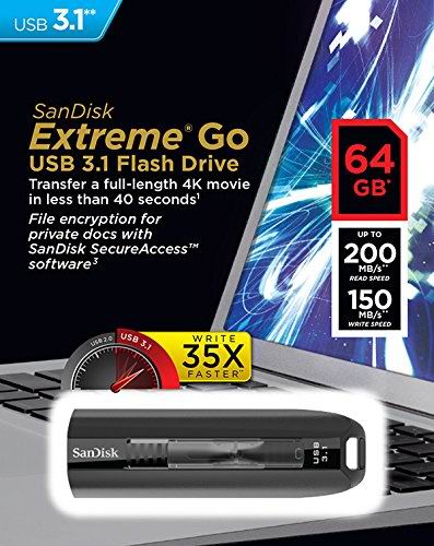 SanDisk Extreme Go USB 3.1 64GB 128GB Flash Drive Thumb Pen Memory Card Stick