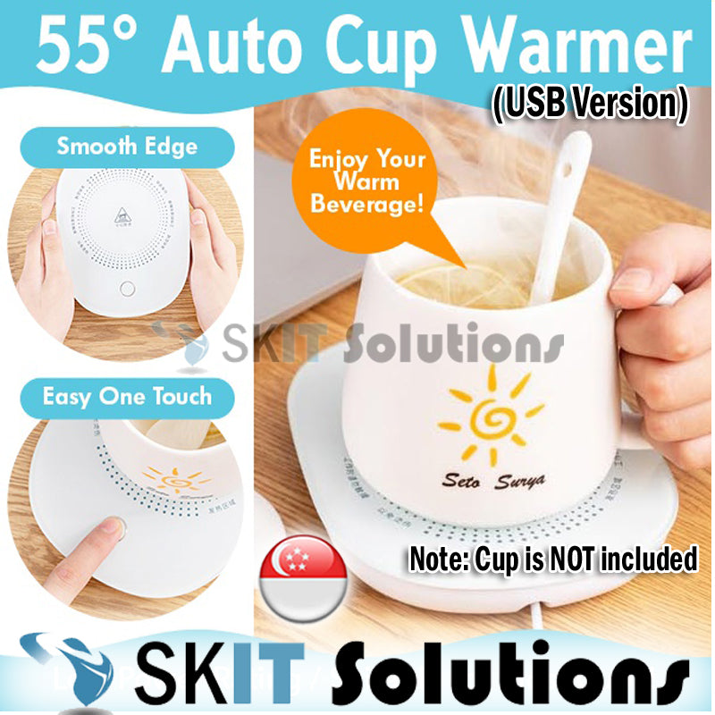 55°C USB Thermal Coaster Auto Cup Warmer Electric Insulation Thermostatic Health Coaster Mug Tumbler