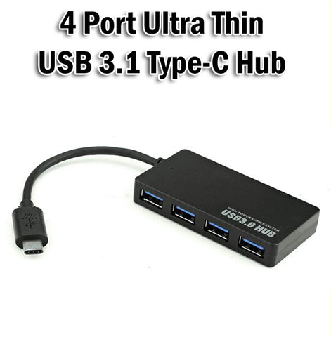4 Port USB 3.1 Type C Ultra Thin High Speed Super USB3.1 Type-C 4-Port 5GBPS Hub