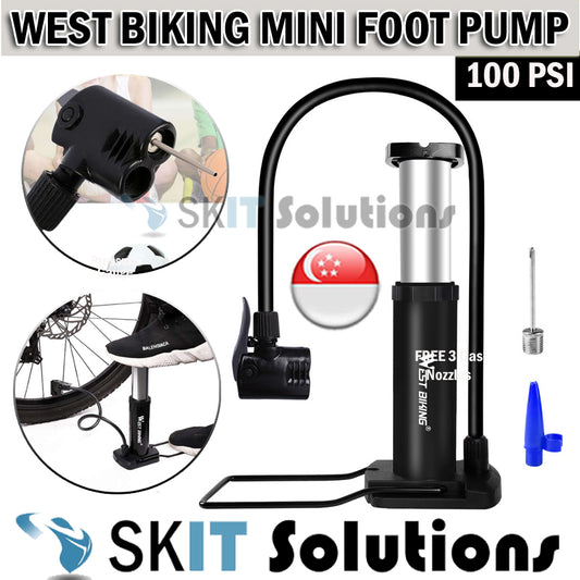 Bicycle Tire Foot Air Pump Inflator Ball Float AV FV Mountain Bike Presta Schrader Valve