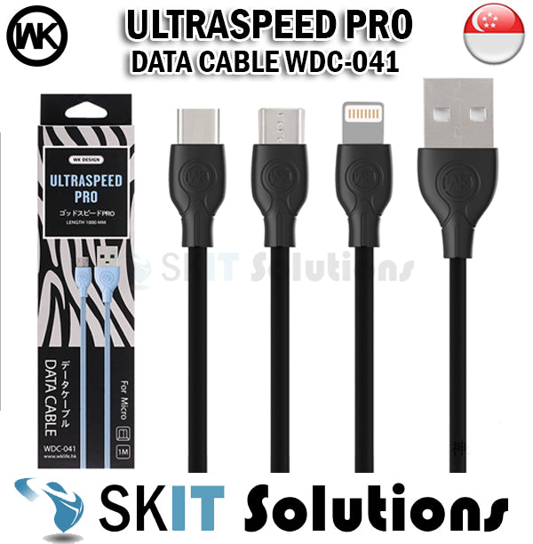 WK WDC-041 Ultraspeed Pro Data Cable Android Micro Type C Lightning 1M Data Transfer Fast Charging