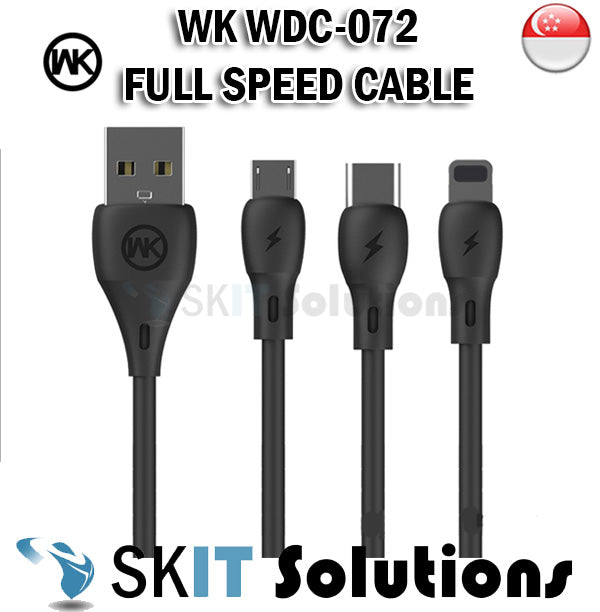 WK WDC-072 Full Speed USB Cable Android Micro Type C Lightning 1M Data Transfer Fast Charging