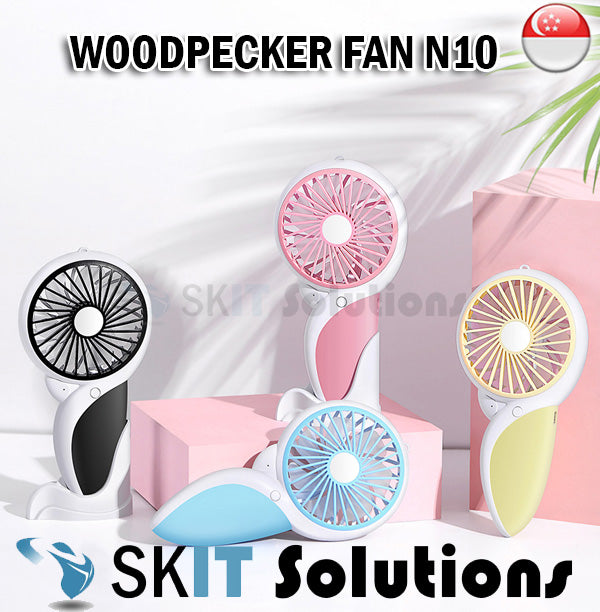 Woodpecker Fan N10 Portable Lightweight Compact Strong Wind Cooling USB Charging Colorful Light
