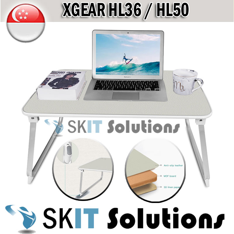 Xgear HL36 HL50 Foldable Portable Laptop Desk Table Adjustable Tray Bed Monitor Stand Holder