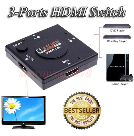 3 Port HDMI Switch Hub