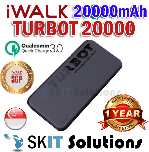 iWALK TURBOT20000 20000mAh Powerbank Power Bank Backup Battery Charger QC3.0 Quick Charger + PD 18W Quick Charge